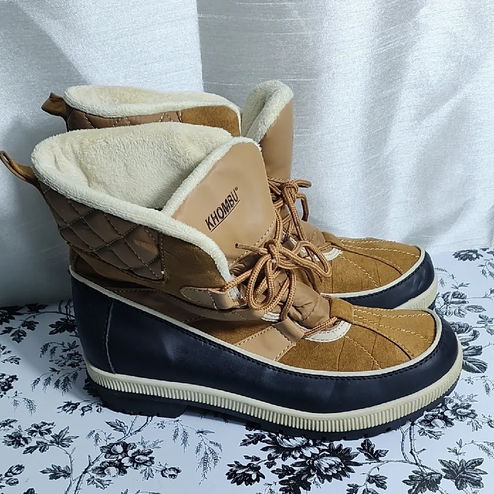 Khombu Brown‎ and Black Snow Boots